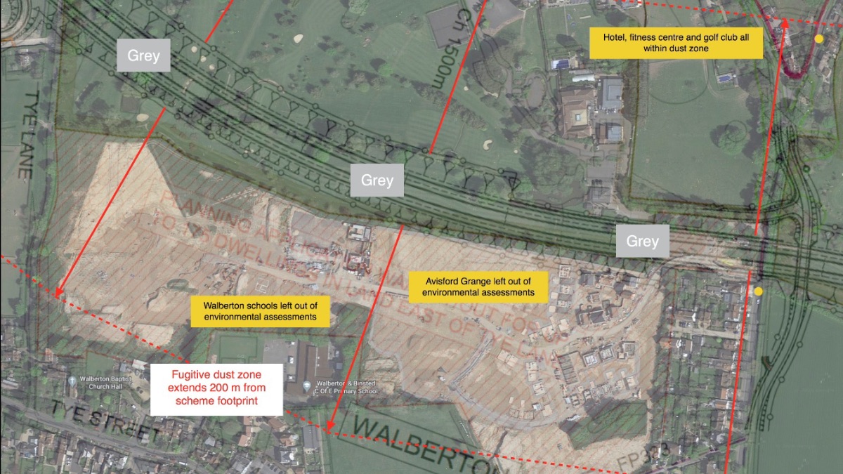A27 Grey route - construction impact on local school