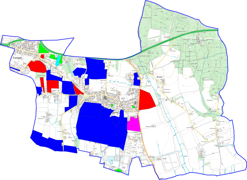Map of sites for Walberton Parish