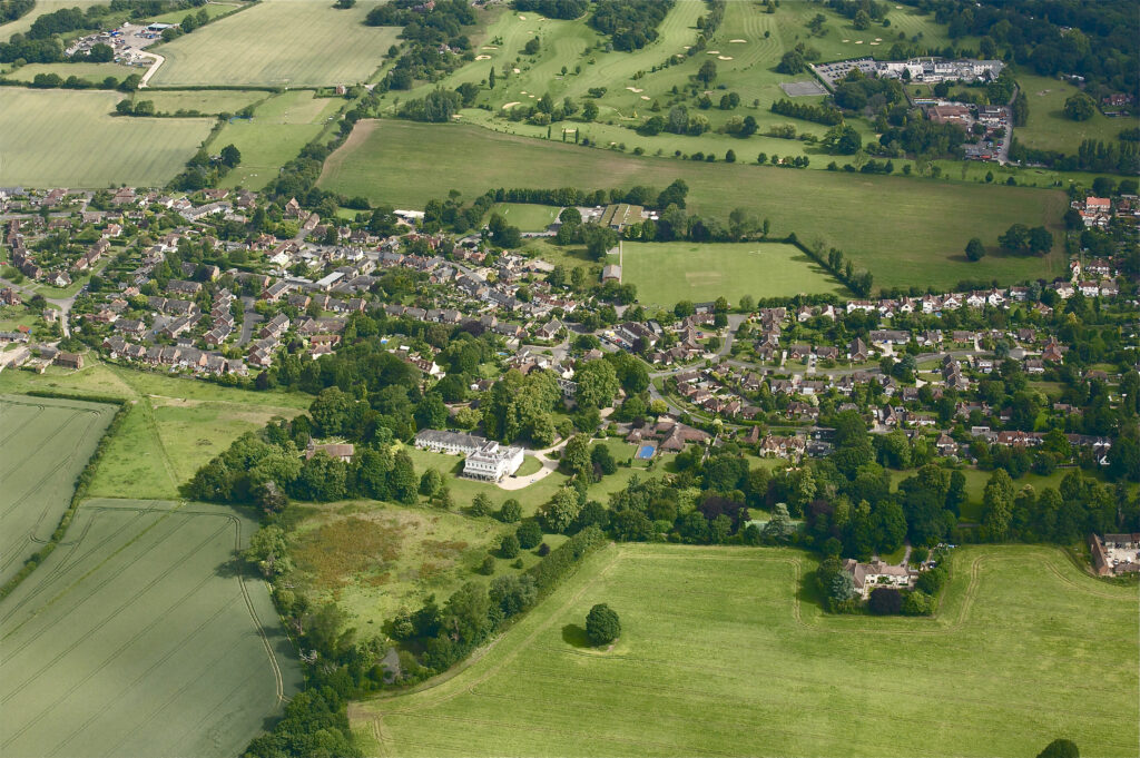 Aerial shot of Walberton
