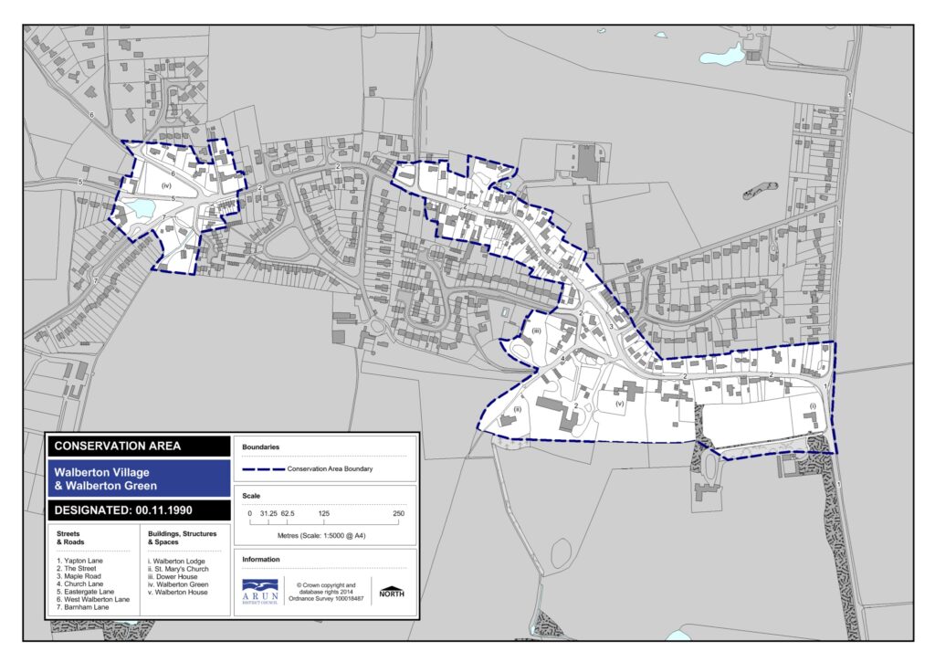 Map of conservation areas in Walberton